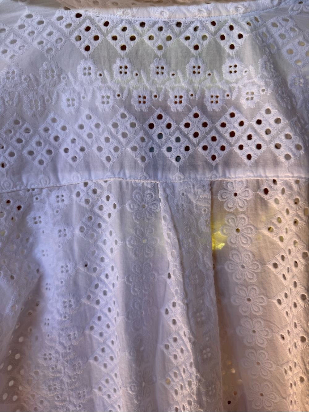 LOFT White Broderie Anglaise Button-Down Blouse NWT - Picture 8 of 11